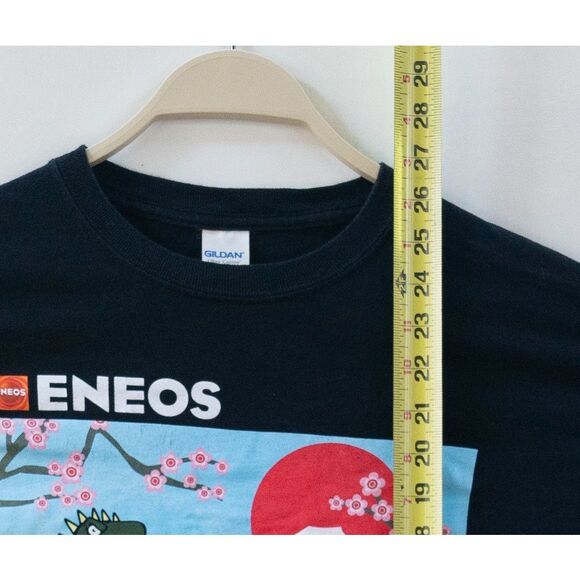 RARE Eneos Daijiro Yoshihara T-Shirt feat. Godzilla Cherry Blossoms Black Size M - Picture 4 of 6